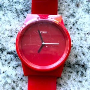Red authentic FLUD watch